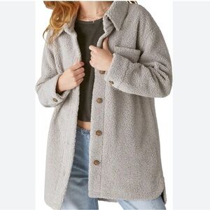 Lucky Brand Faux Shearling Shirt Jacket